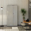 Ver imagem 1 de Armário Alto Fechado com 2 Portas 161,5x80x42cm Branco/Snow/Preto