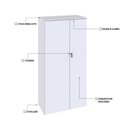 Ver imagem 6 de Armário Alto Fechado com 2 Portas 161,5x80x42cm Branco/Chess