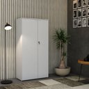 Ver imagem 7 de Armário Alto Fechado com 2 Portas 161,5x80x42cm Branco/Chess