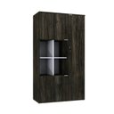 Ver imagem 3 de Armário Alto com Nicho e 03 Portas 161,5x90x42cm Marrom/Carvalho Dark/Branco
