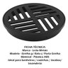 Kit 02 Grelha Para Ralo Com Porta Grelha Preto Redondo 15cm - 2