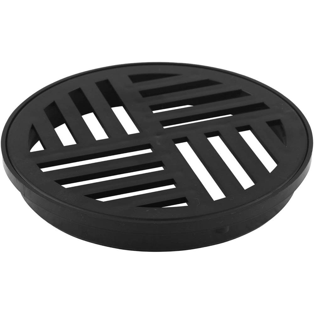 Kit 02 Grelha Para Ralo Com Porta Grelha Preto Redondo 15cm - 3