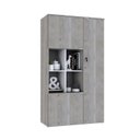 Ver imagem 5 de Armário Alto com Nicho e 03 Portas 161,5x90x42cm Branco/Snow