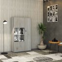Ver imagem 7 de Armário Alto com Nicho e 03 Portas 161,5x90x42cm Branco/Snow