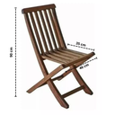 Ver imagem 5 de Conjunto 4 Cadeiras Dobráveis e Mesa Redonda com Furo para Ombrelone em Madeira Maciça