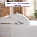 Ver imagem 2 de Par de Fronha 50x90cm com Barra Larga, 200 Fios, 100% Algodão, para Travesseiro King