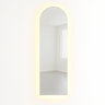 Espelho Grande Corpo Inteiro Lapidado com Led Base Reta Luxo Decorativo 150x40cm Suporte Parede - 2