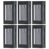 Conjunto 6 Arandelas Externas Pretas Prime Luminária Bivolt de Parede Jardim Fachada Muro Dital - 4