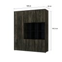Ver imagem 4 de Armário Alto com Nichos e 05 Portas 161,5x135x42cm Marrom/Carvalho/Preto