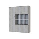 Ver imagem 3 de Armário Alto com Nichos e 05 Portas 161,5x135x42cm Branco/Snow