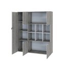 Ver imagem 2 de Armário Alto com Nichos e 05 Portas 161,5x135x42cm Branco/Snow