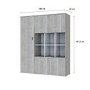 Ver imagem 4 de Armário Alto com Nichos e 05 Portas 161,5x135x42cm