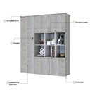 Ver imagem 6 de Armário Alto com Nichos e 05 Portas 161,5x135x42cm Branco/Snow