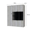 Ver imagem 4 de Armário Alto com Nichos e 05 Portas 161,5x135x42cm