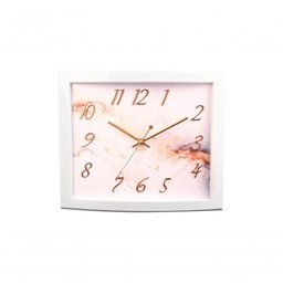 Relógio de Parede Retangular Branco Brilhante Herweg 691242 Único - 1