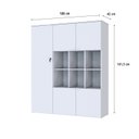 Ver imagem 4 de Armário Alto com Nichos e 05 Portas 161,5x135x42cm Branco