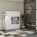 Ver imagem 7 de Armário Alto com Nichos e 05 Portas 161,5x135x42cm Branco