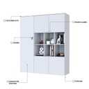 Ver imagem 6 de Armário Alto com Nichos e 05 Portas 161,5x135x42cm Branco