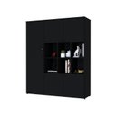 Ver imagem 5 de Armário Alto com Nichos e 05 Portas 161,5x135x42cm Preto