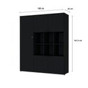 Ver imagem 4 de Armário Alto com Nichos e 05 Portas 161,5x135x42cm Preto