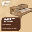 Ver imagem 3 de Bicama Solteiro Cama com Auxiliar e 2 Colchões D20 Despuma Cor:amêndoa
