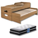 Ver imagem 1 de Bicama Solteiro Cama com Auxiliar e 2 Colchões D20 Despuma Cor:amêndoa