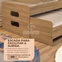 Ver imagem 4 de Bicama Solteiro Cama com Auxiliar e 2 Colchões D20 Despuma Cor:amêndoa