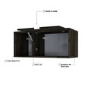 Ver imagem 6 de Armário Aéreo com Nicho e Porta Basculante 35x80x35cm Marrom/Carvalho/Branco