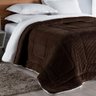 Coberdrom Cobertor Robust King Manta Canelada Sherpa Lã de Carneiro Pesado 1 Peça Marrom Escuro - 1