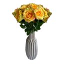 Ver imagem 6 de 10 Rosas Artificiais Creme Decorativas Parecidas com Flores Naturais