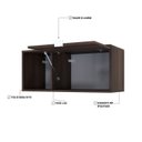 Ver imagem 6 de Armário Aéreo com Nicho e Porta Basculante 35x80x35cm Marrom/Nogal/Branco