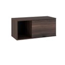 Ver imagem 3 de Armário Aéreo com Nicho e Porta Basculante 35x80x35cm Marrom/Nogal/Preto