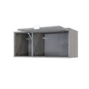 Ver imagem 2 de Armário Aéreo com Nicho e Porta Basculante 35x80x35cm Branco/Snow
