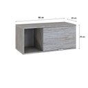 Ver imagem 4 de Armário Aéreo com Nicho e Porta Basculante 35x80x35cm Branco/Snow