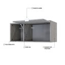 Ver imagem 6 de Armário Aéreo com Nicho e Porta Basculante 35x80x35cm Branco/Snow