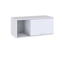 Ver imagem 3 de Armário Aéreo com Nicho e Porta Basculante 35x80x35cm Branco