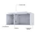 Ver imagem 6 de Armário Aéreo com Nicho e Porta Basculante 35x80x35cm Branco