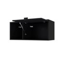 Ver imagem 3 de Armário Aéreo com Nicho e Porta Basculante 35x80x35cm Preto