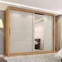 Ver imagem 1 de Guarda Roupa Casal Essencial 2 Portas 6 Gavetas com 4 Espelhos Yescasa Marrom/Cinamomo/Areia