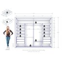 Ver imagem 5 de Guarda Roupa Casal Essencial 2 Portas 6 Gavetas com 4 Espelhos Yescasa Marrom/Cinamomo/Areia