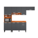 Ver imagem 1 de Cozinha Completa Itatiaia Vegas 11 Portas e 1 Gaveta em Mdp:cinamomo/grafite