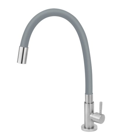 Torneira de Cozinha Inox Mesa Flexível Gourmet Cinza/gray