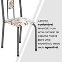 Ver imagem 7 de Conjunto de Mesa Tubular 100x60cm Tampo em Granito com 4 Cadeiras Lívia Prata/Arabesco/Mart