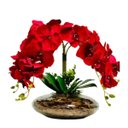 Ver imagem 1 de Arranjo Centro de Mesa Vaso Grande 4 Orquídeas Vermelhas
