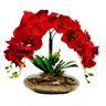 Arranjo Centro de Mesa Vaso Grande 4 Orquídeas Vermelhas - 4