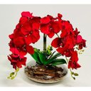 Ver imagem 2 de Arranjo Centro de Mesa Vaso Grande 4 Orquídeas Vermelhas
