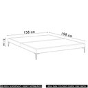 Ver imagem 5 de Cama Queen Base Box Susano com Pés de Ferro Madeira de Eucalipto Preto Mpozenato