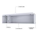 Ver imagem 6 de Armário Aéreo com Nicho e Porta Basculante 35x135x35cm Branco
