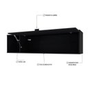 Ver imagem 6 de Armário Aéreo com Nicho e Porta Basculante 35x135x35cm Preto