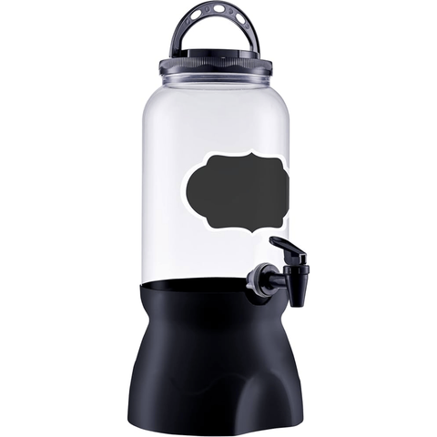 Suqueira Pote de Plástico com Torneira 3600 Ml com Lousa Pta